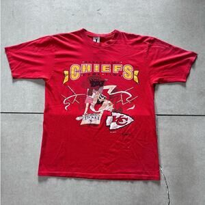 90s Vintage Kansas City Chiefs Looney Tunes Taz Red T Shirt Size L